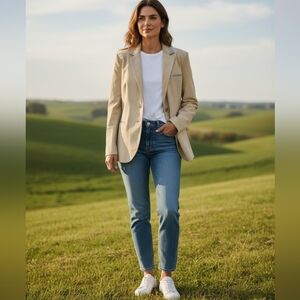 NEW Vintage Livingston Williams Lambskin Suede Women Handcraft Western Cut Coat